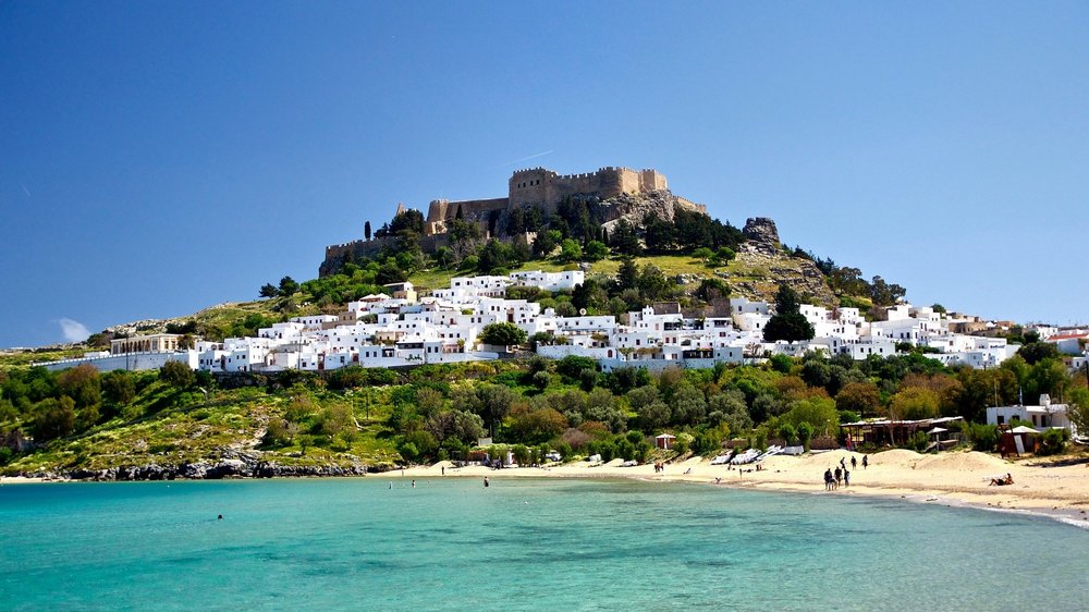 Das Lindos Castle auf Rhodos Das Lindos Castle auf Rhodos