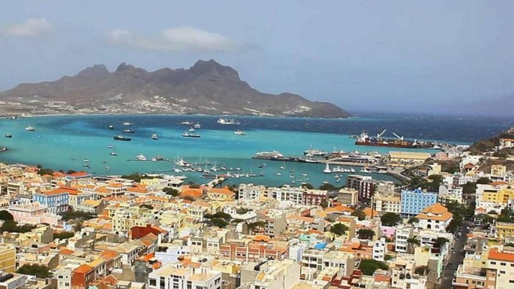 Der Ort Mindelo auf der Insel Sao Vicente Der Ort Mindelo auf der Insel Sao Vicente