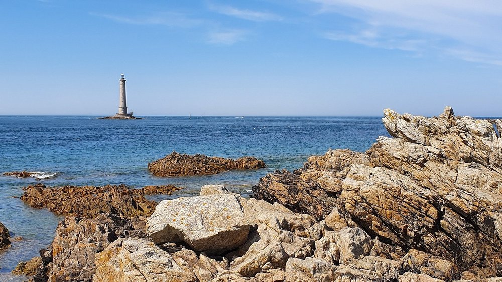 Der Leuchtturm Phare de Goury am Cap la Hague Der Leuchtturm Phare de Goury am Cap la Hague