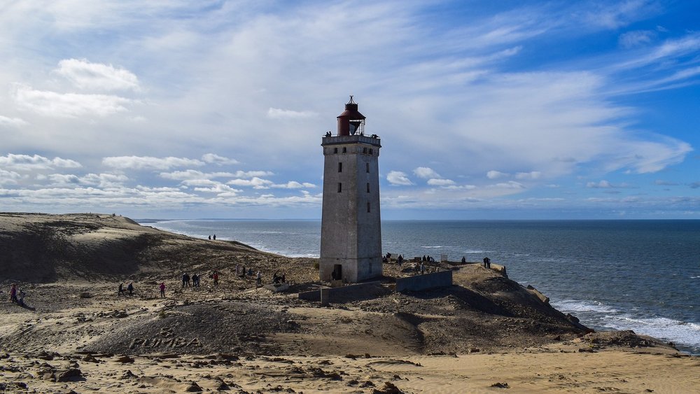 Der Leuchturm auf der Wanderdüne Rubjerg Knude Der Leuchturm auf der Wanderdüne Rubjerg Knude